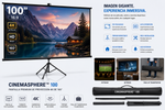 CinemaSphere™ 100 Pantalla Premium de Proyección 4K de 100