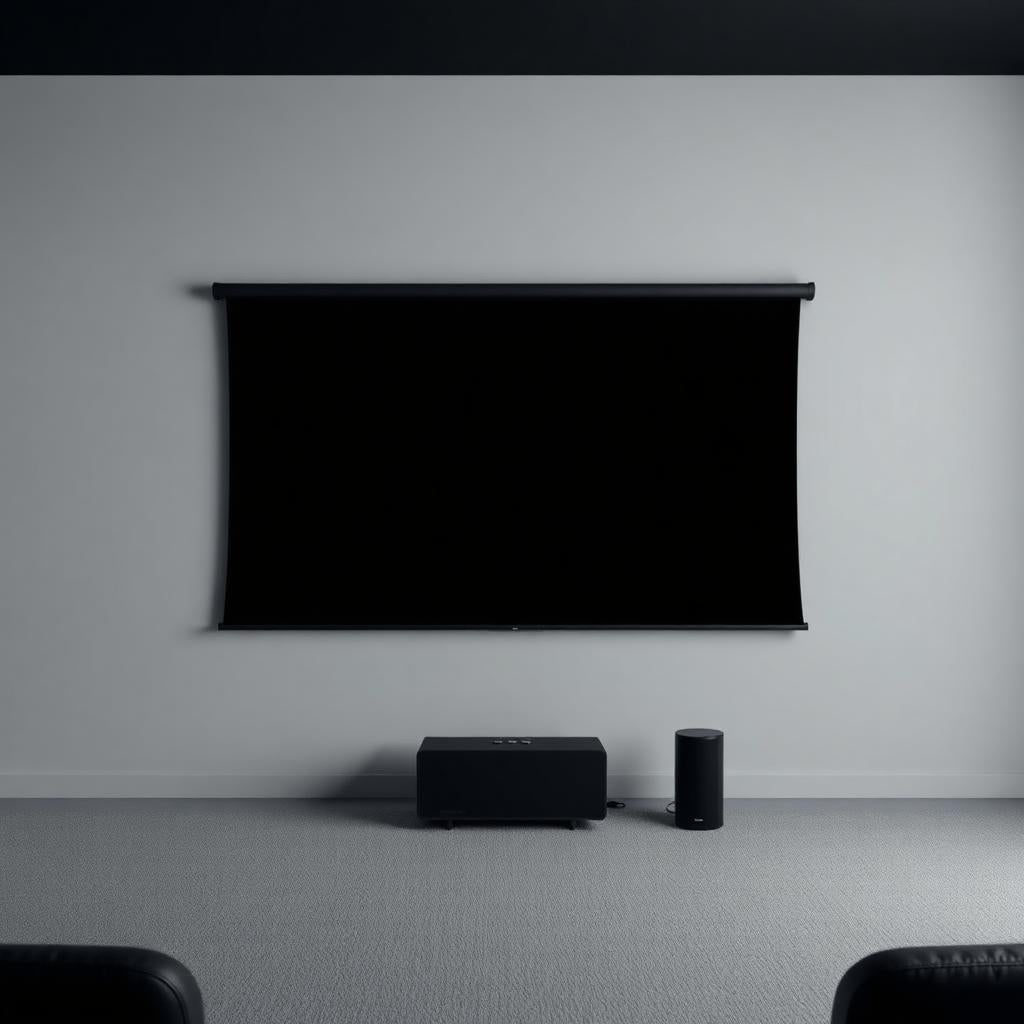 Pantalla negra de proyección 120 pulgadas